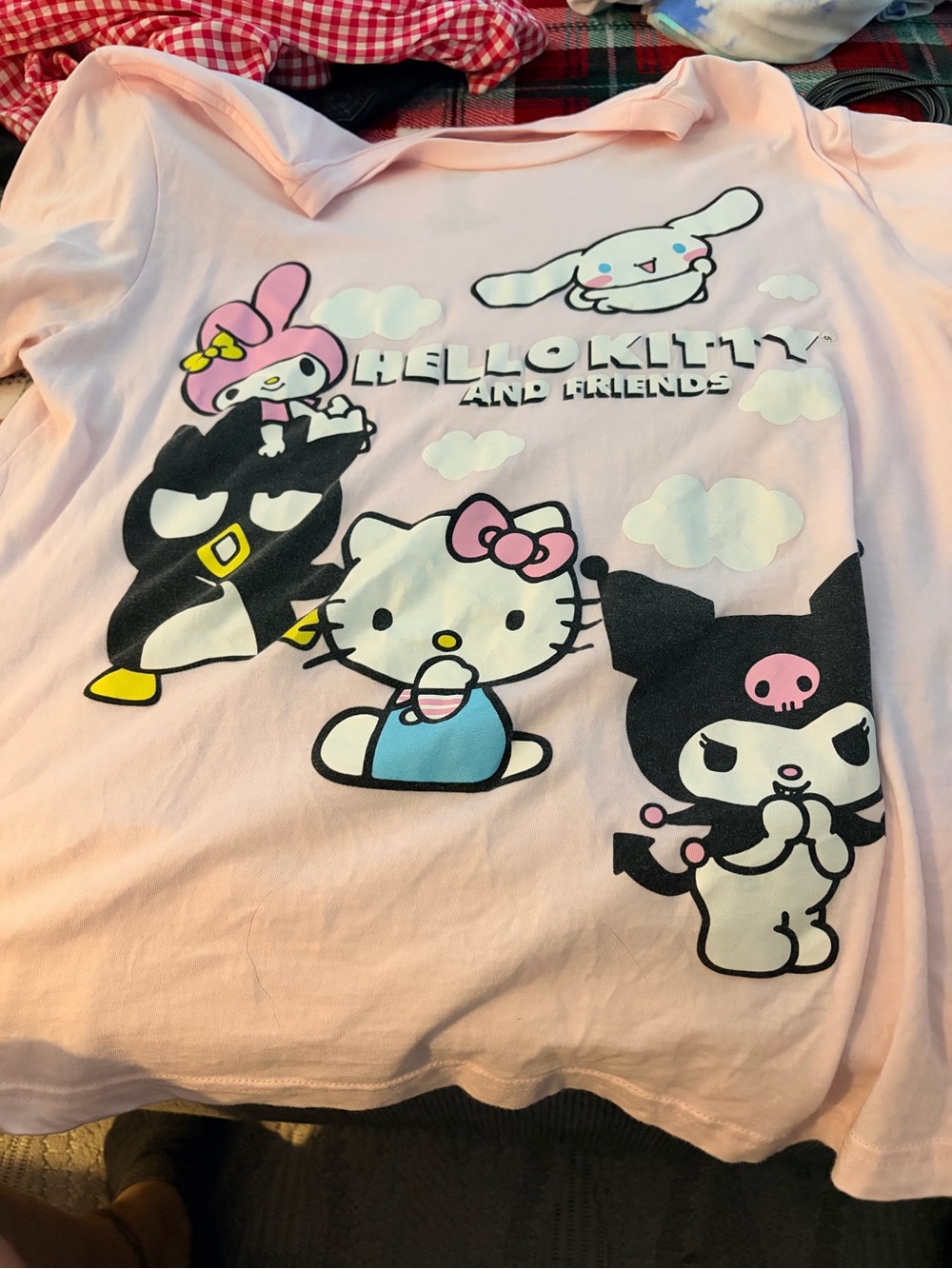 Sanrio Hello Kitty Label Print Pink Tee